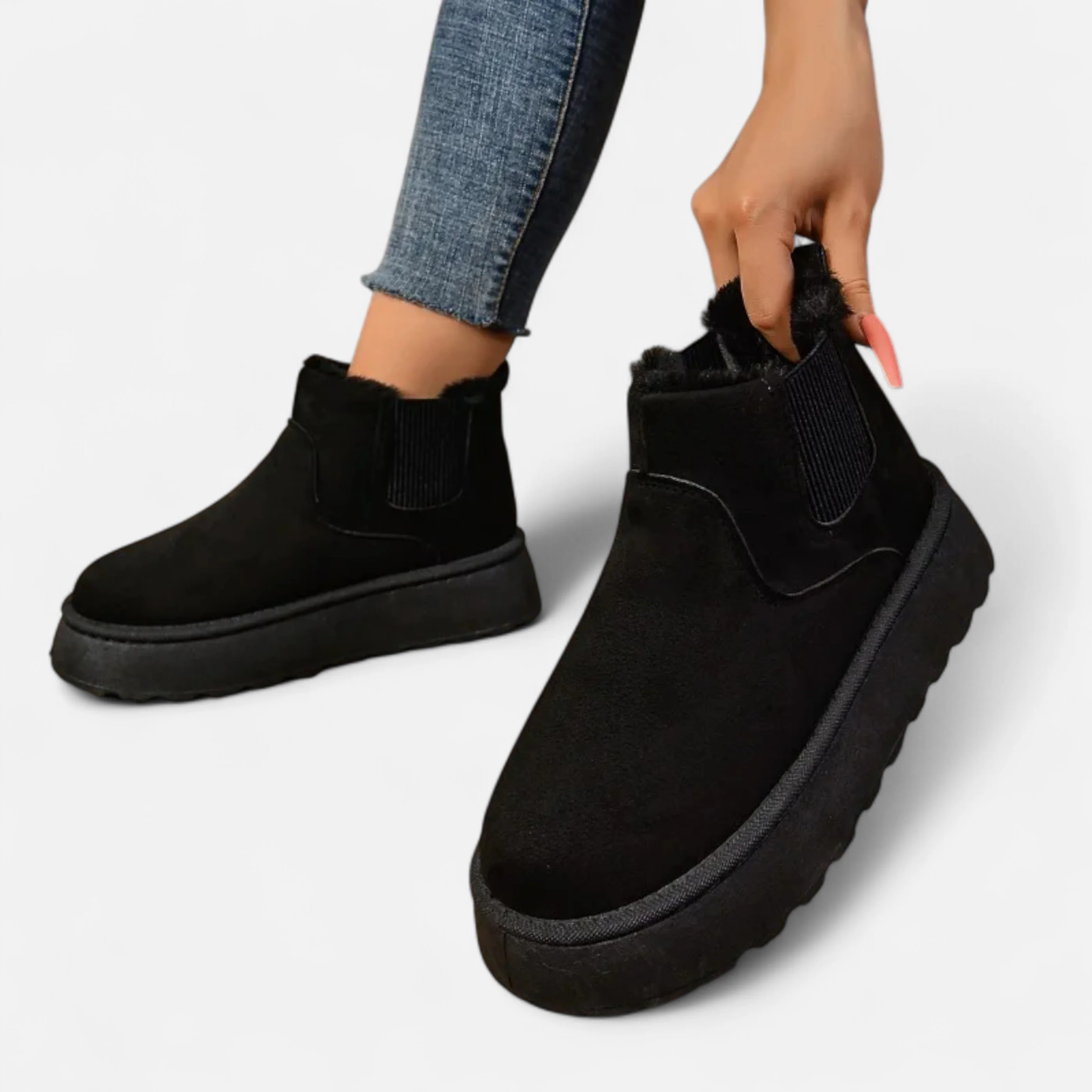 Grenval™ | Women’s Short Plush Platform Ankle Boots