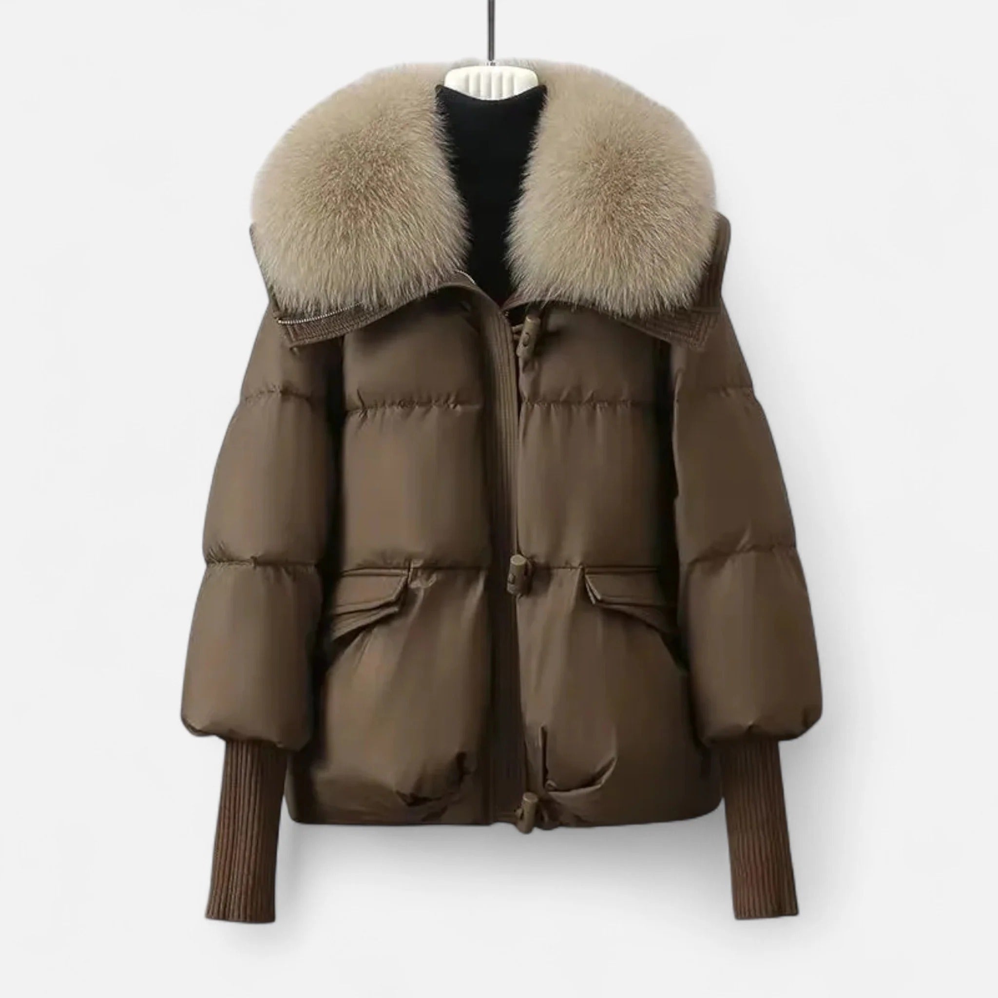 Grenval™ | Women’s Luxury Fur-Collar Winter Puffer Coat