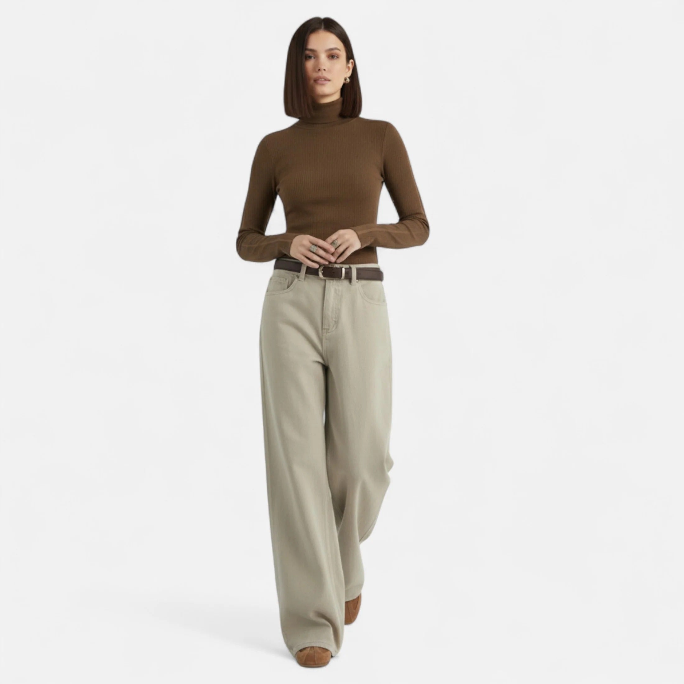 Grenval™ | Women’s High-Waist Cotton Trousers