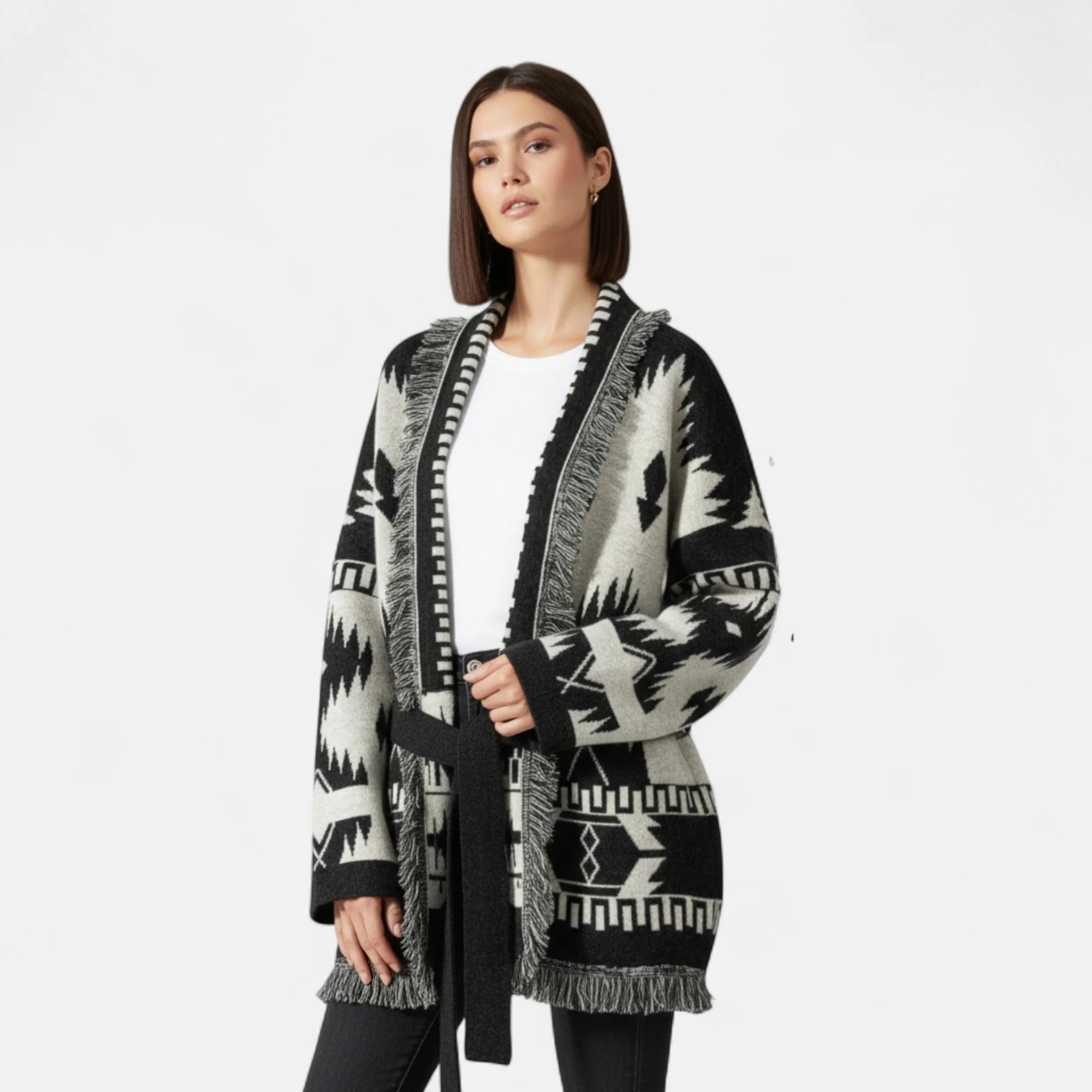 Grenval™ | Women’s Cashmere Jacquard Cardigan